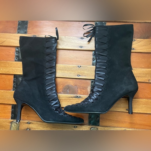 Beverly Feldman Corset Lace-Up Boots - Picture 8 of 9